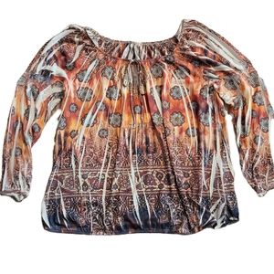 Lane Bryant 22/24 3X Boho Inspired 3/4 Sleeve